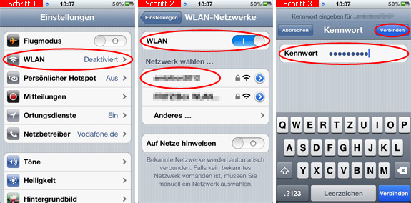 WiFi-Verbindung auf dem iPhone herstellen