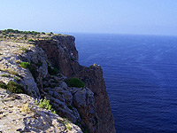 Blick aufs Mittelmeer vom Far de la Mola