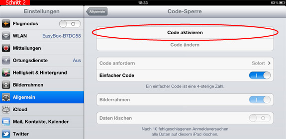 Code aktivieren