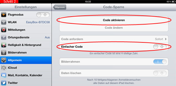 Code aktivieren