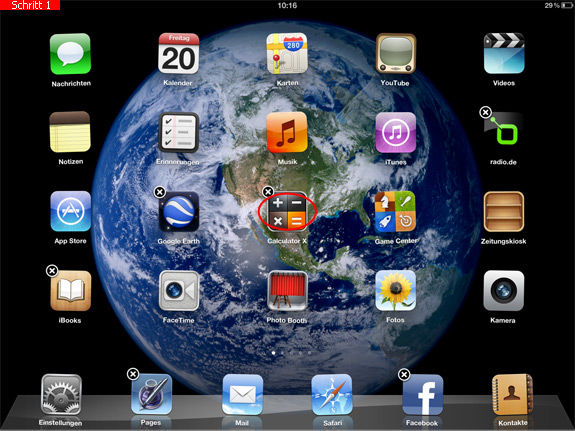 Apps auf dem iPad wackeln