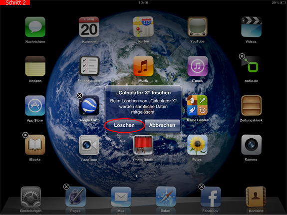 Apps auf dem iPad löschen