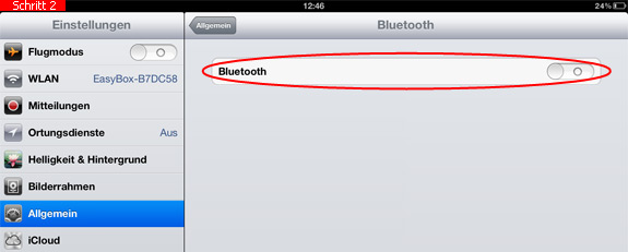 Bluetooth einschalten