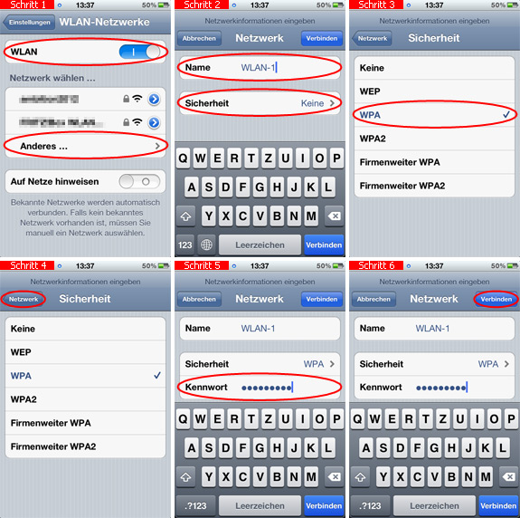 WLAN auf dem iPhone manuell einrichten