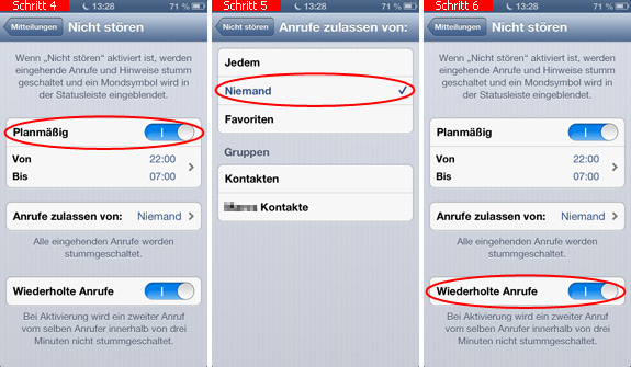 Nicht stören auf dem iPhone einrichten