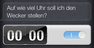 Wecker mit Siri stellen