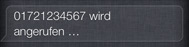 Siri wählt eine Telefonnummer