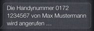 Siri ruft den genannten Kontakt des iPhones an