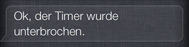 Timer auf dem iPhone mit Siri stoppen