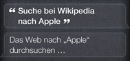 Mit Siri bei Wikipedia suchen