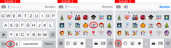 Emojis auf dem iPhone schreiben
