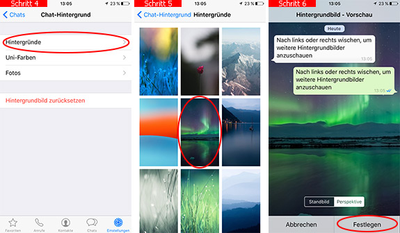 Hintergrundbild bei WhatsApp ändern