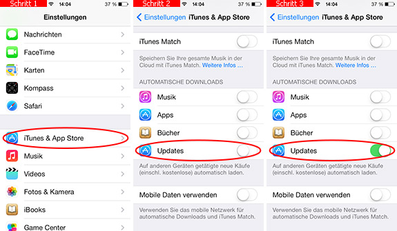 App-Store: Automatische Updates aktivieren