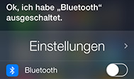 Bluetooht mit Siri ausschalten