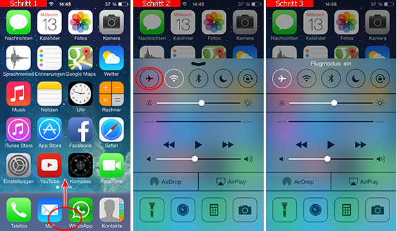 Flugmodus per Shortcut auf dem iPhone einschalten