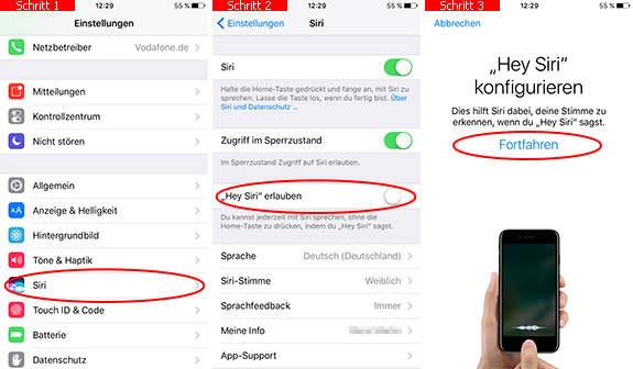 „Hey Siri“ einschalten - Siri ohne Homebutton auf dem iPhone öffnen