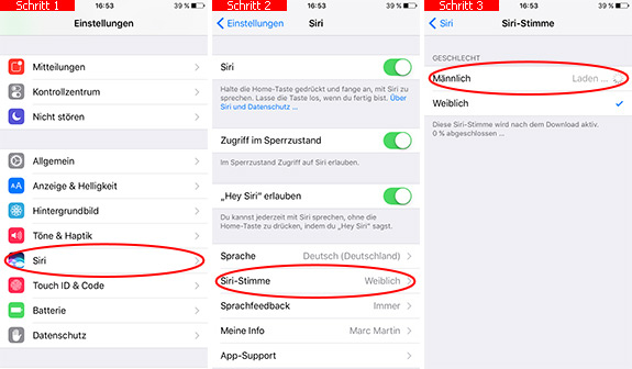 Stimme für Siri auf dem iPhone ändern