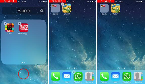 Iphone Apps Gruppieren Und In Ordner Verschieben