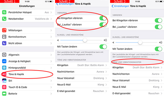 Vibration auf dem iPhone ausschalten