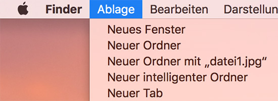 Finder Ablage