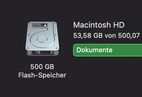 Festplattensymbol auf dem Mac