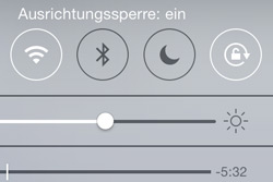 Rotationssperre auf dem iPhone
