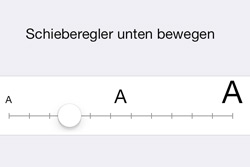Anpassung der Schriftgröße auf dem iPhone