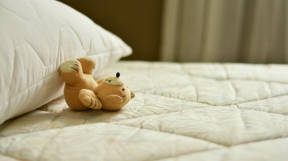 Matratze im Bett