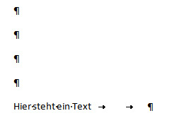 Formatierungszeichen in Word entfernen